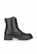 Charger l'image dans la galerie, Bottines Femme à Lacets Motif Python – Élégantes et Polyvalentes