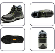 Charger l'image dans la galerie, Chaussure de sécurité d'Hiver en Cuir avec Embout en Acier, Anti-Perforation
