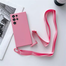 Charger l'image dans la galerie, Coque en Silicone avec Bandoulière pour Samsung