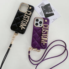 Charger l'image dans la galerie, Coque personnalisées en cuir de luxe pour iPhone