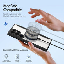 Charger l'image dans la galerie, Étui Magsafe Portefeuille en Cuir Véritable pour Samsung