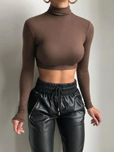 Charger l'image dans la galerie, Crop Top Manches Longues pour Femmes
