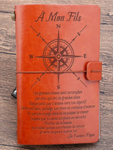 Charger l'image dans la galerie, À Mon fils- Protège tes rêves - cadeau personalisé - Journal Vintage Agenda
