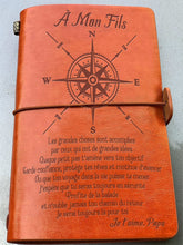 Charger l'image dans la galerie, À Mon fils- Protège tes rêves - cadeau personalisé - Journal Vintage Agenda
