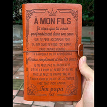 Charger l'image dans la galerie, À Mon Fils - Papa - Ne perd jamais - cadeau personalisé - Journal Vintage Agenda
