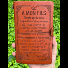 Charger l'image dans la galerie, À Mon Fils - Papa - Ne perd jamais - cadeau personalisé - Journal Vintage Agenda