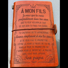 Charger l'image dans la galerie, À Mon Fils - Papa - Ne perd jamais - cadeau personalisé - Journal Vintage Agenda