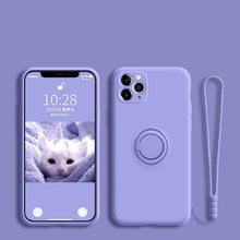 Charger l'image dans la galerie, Coque silicone mate avec support pour samsung