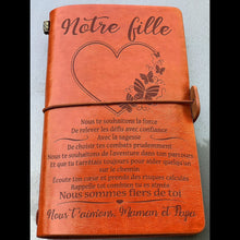 Charger l'image dans la galerie, À Notre Fille - Fier de Toi -Journal Vintage - Cadeau Personnalisé Agenda