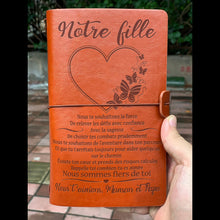 Charger l'image dans la galerie, À Notre Fille - Fier de Toi -Journal Vintage - Cadeau Personnalisé Agenda