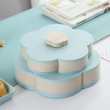 Charger l'image dans la galerie, Box Organizer -Boîte de rangement fleur - 2 étages / Bleu - Storage Boxes & Bins