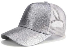 Charger l'image dans la galerie, CASQUETTE AVEC OUVERTURE POUR QUEUE DE CHEVAL - Glitter CC Gris - Casquettes de Baseball