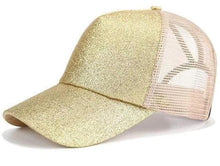 Charger l'image dans la galerie, CASQUETTE AVEC OUVERTURE POUR QUEUE DE CHEVAL - Glitter CC Or - Casquettes de Baseball