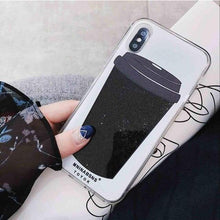 Charger l'image dans la galerie, Coque avec liquide Café très drôle Pour Samsung et iPhone - Noir / iphone 6 6s - Équipée Cas