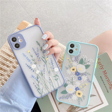 Charger l'image dans la galerie, Coque à fleurs mate anti-chute pour iPhone
