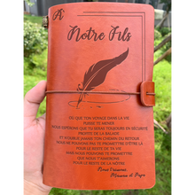 Charger l'image dans la galerie, À Notre fils - Profite de la balade 2 -cadeau personalisé - Journal Vintage Agenda
