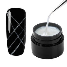 Charger l'image dans la galerie, Gel à ongles pour Dessin daraignée Semi permanent - Blanc paillettes - Nail Gel