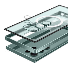 Charger l'image dans la galerie, Coque en Métal avec Dos Transparent Compatible MagSafe pour Samsung