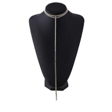 Charger l'image dans la galerie, Strass paillette doré argenté élégant ras du cou - Double Or - Choker Necklaces