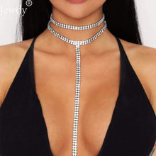 Charger l'image dans la galerie, Strass paillette doré argenté élégant ras du cou - Choker Necklaces
