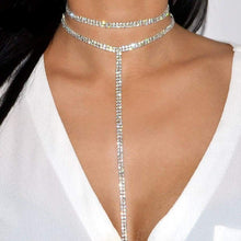 Charger l'image dans la galerie, Strass paillette doré argenté élégant ras du cou - Choker Necklaces