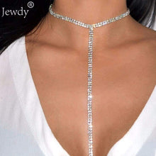 Charger l'image dans la galerie, Strass paillette doré argenté élégant ras du cou - Choker Necklaces