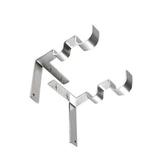 Charger l'image dans la galerie, Support de tringle à rideau à double appui central (2PCS) - Argent - Matériel Daménagement De Vitrine