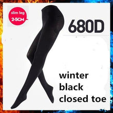 Charger l'image dans la galerie, Les Bas-collants Thérapeutiques Tights M Noir avec pied pour l'hiver