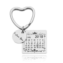 Charger l'image dans la galerie, Porte clé calendrier personnalisé Key Chains Argent M004