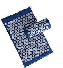 Charger l'image dans la galerie, Tapis YANTRA: massage et stimulation par aiguilles polyvalent contre douleurs et stress Massage Et Relaxation Bleu Tapis+oreiller
