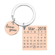 Charger l'image dans la galerie, Porte clé calendrier personnalisé Key Chains Rose Or M004