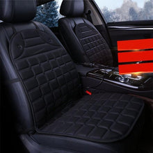 Charger l'image dans la galerie, 2en1 Coussin De Siège De Voiture Chauffant 12V Housses de siège auto Noir