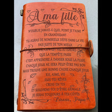 Charger l'image dans la galerie, À Ma Fille - Papa - N’oublie Jamais que Je T'aime - Journal Vintage- Cadeau Personnalisé Agenda