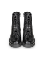 Charger l'image dans la galerie, Bottines Femme à Lacets Motif Python – Élégantes et Polyvalentes

