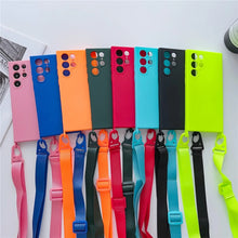 Charger l'image dans la galerie, Coque  en Silicone avec Bandoulière pour Samsung
