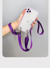 Charger l'image dans la galerie, Coque Silicone Transparente avec Collier à bandoulière  pour iPhone

