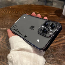 Charger l'image dans la galerie, Coque de Luxe Transparente avec Nom Personnalisé pour iPhone
