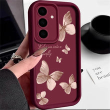 Charger l'image dans la galerie, Coque Souple en TPU avec Papillon Doré pour Samsung Galaxy
