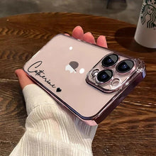 Charger l'image dans la galerie, Coque de Luxe Transparente avec Nom Personnalisé pour iPhone
