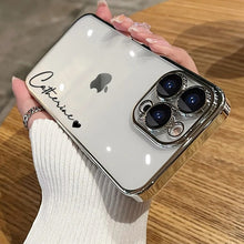 Charger l'image dans la galerie, Coque de Luxe Transparente avec Nom Personnalisé pour iPhone
