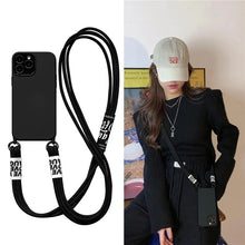 Charger l'image dans la galerie, Coque Souple en Silicone  avec Lanière pour iPhone Protection et Style Réunis
