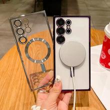 Charger l'image dans la galerie, Étui Transparent Électroplaqué Magsafe pour Samsung
