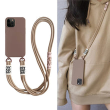 Charger l'image dans la galerie, Coque Souple en Silicone  avec Lanière pour iPhone Protection et Style Réunis
