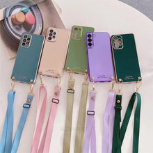 Charger l'image dans la galerie, Coque Bandoulière Silicone Plaqué pour Samsung
