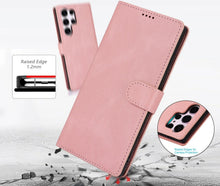 Charger l'image dans la galerie, Étui de Téléphone en Cuir avec Porte-Cartes pour Samsung  série S24
