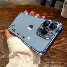 Charger l'image dans la galerie, Coque de Luxe Transparente avec Nom Personnalisé pour iPhone
