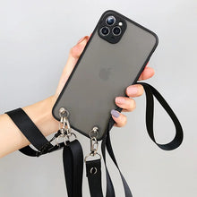 Charger l'image dans la galerie, Coque Silicone Transparente avec Collier à bandoulière  pour iPhone
