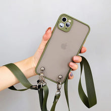 Charger l'image dans la galerie, Coque Silicone Transparente avec Collier à bandoulière  pour iPhone
