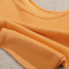Charger l'image dans la galerie, Crop Top en Tricot Côtelé Élastique pour Femme
