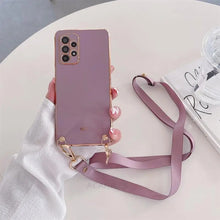 Charger l'image dans la galerie, Coque Bandoulière Silicone Plaqué pour Samsung
